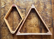 Solid Wood Billiard 8-Ball Triangle / 9-Ball Diamond Pool Ball Racks for 2-1/4"
