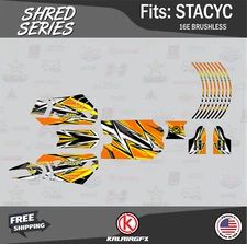 Graphics Kit for STACYC 16E Brushless Electric Bike (All Years)  Shred-orange