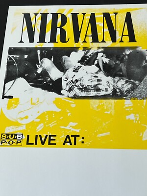 Early Original Nirvana Concert Poster from Sub Pop Records, the