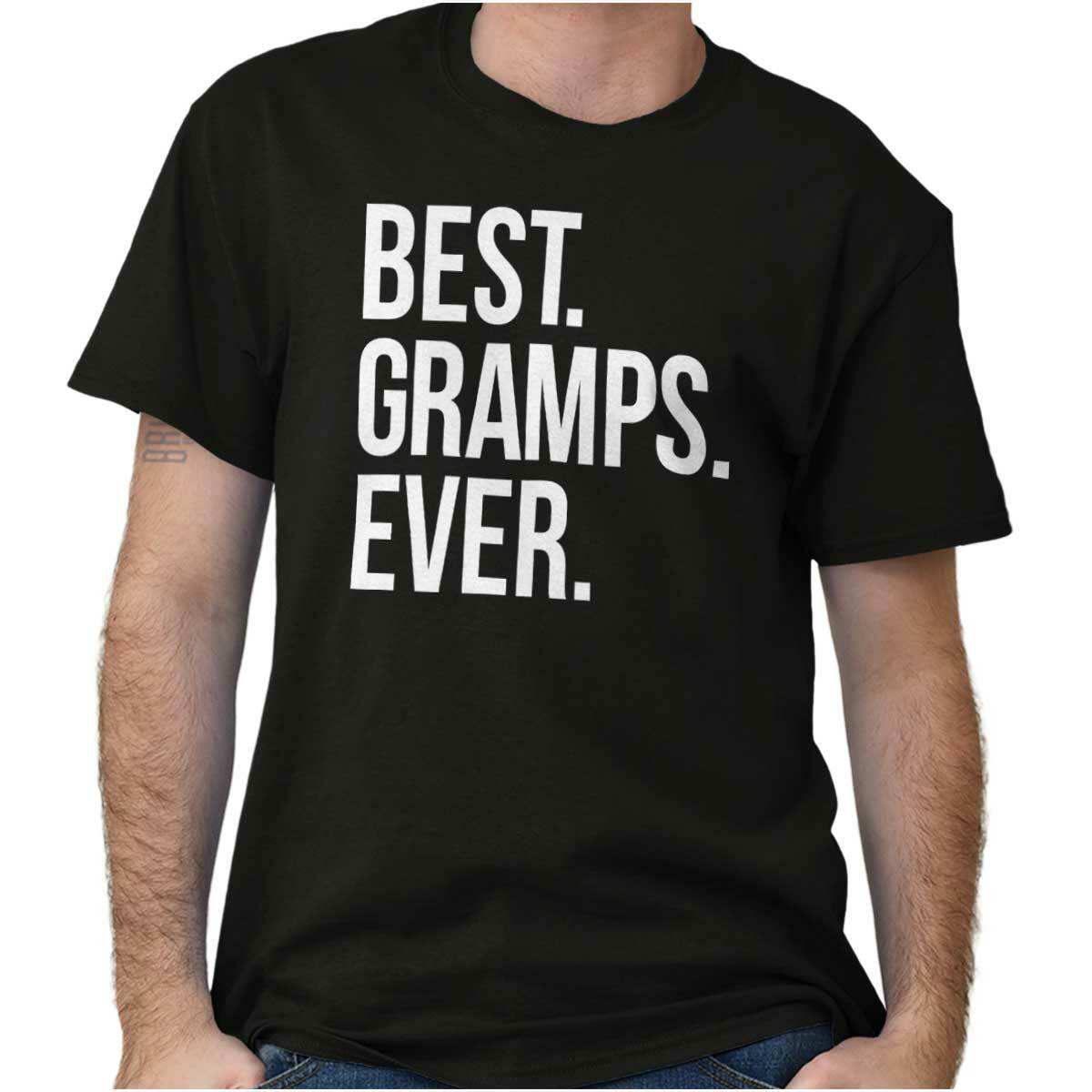 Best Gramps Grandfather Papa Ever Cute Gift Mens Casual Crewneck T Shirts  Tees