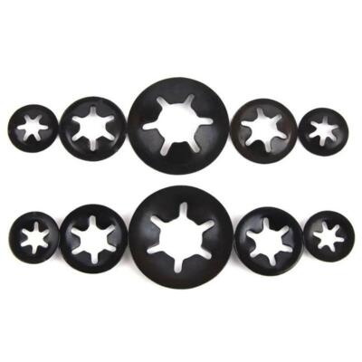 100 Starlock Push On Fasteners Sicherungsscheiben Speed   Round Clips 10mm