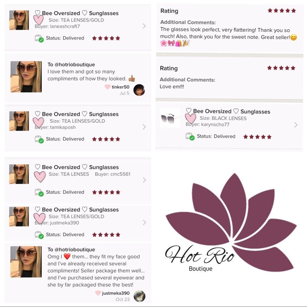 NEW BEE Oversized GOLD-TEA Sunglasses Bumble Bee Sunglasses – Seaux Chi main image 2