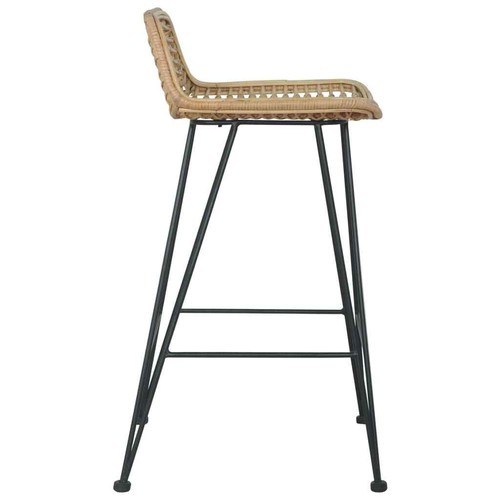 Bar Chairs 2 pcs Natural Rattan L5E0 - Picture 4 of 7
