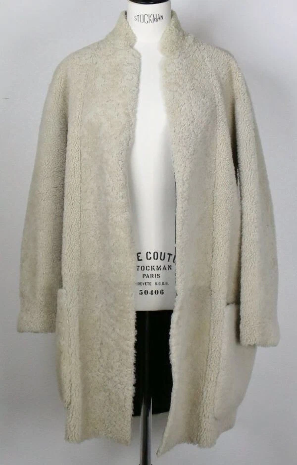 Cappotto CELINE Phoebe Philo Crombie Shearling taglia 34 donna