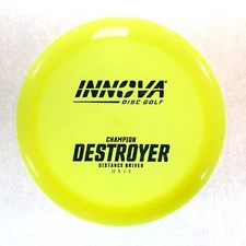 DISC GOLF INNOVA CHAMPION DESTROYER DISTANCE DRIVER 171g YELLOW w/ BLACK FOIL