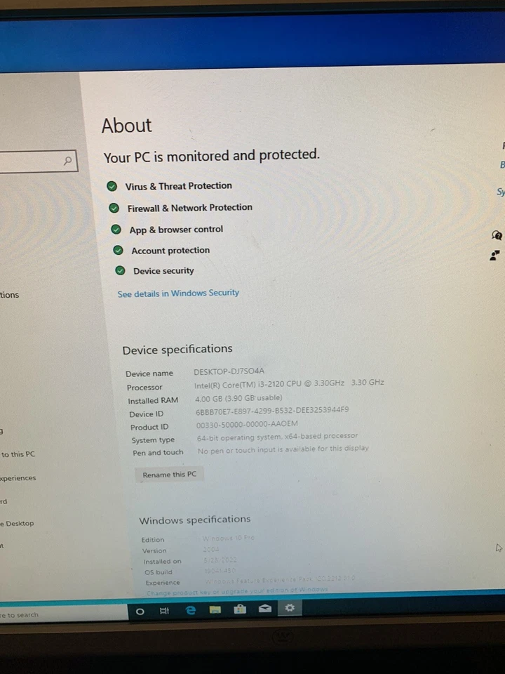Dell Optiplex 390 Tower PC Intel Core i3-2120 3.30GHz 4GB RAM 250GB HDD Win 10 - Image 3 of 4