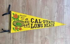 Vintage Cal-State Long Beach  Pasadena Rose Bowl College Football Pennant