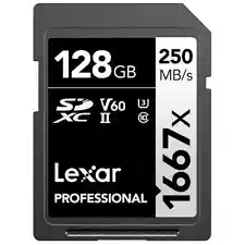 Lexar SILVER Series Professional 1667x 128GB UHS-II SDXC Memory Card