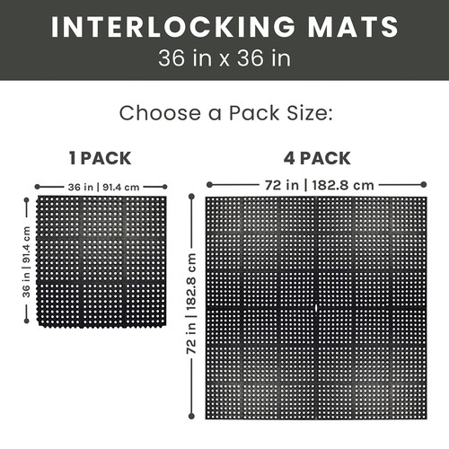 Interlocking Rubber Floor Mat For Restaurant Kitchen Floor Anti Fatigue Bar Door - Picture 6 of 9