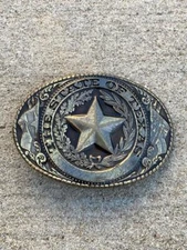 Vintage "The State Of Texas" The Great American Buckle Co. Belt Buckle 1981 #179