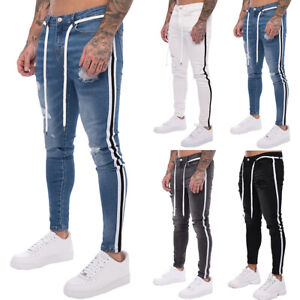 pinstripe skinny jeans mens