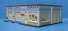 Imex Gas Station Assembled Perma-Scene - HO Scale Model Railroad Building