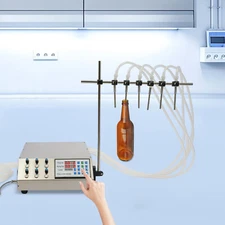 5-2000ml 6 Head Semi-automatic Liquid Filling Machine with Diaphragm Pump 300W