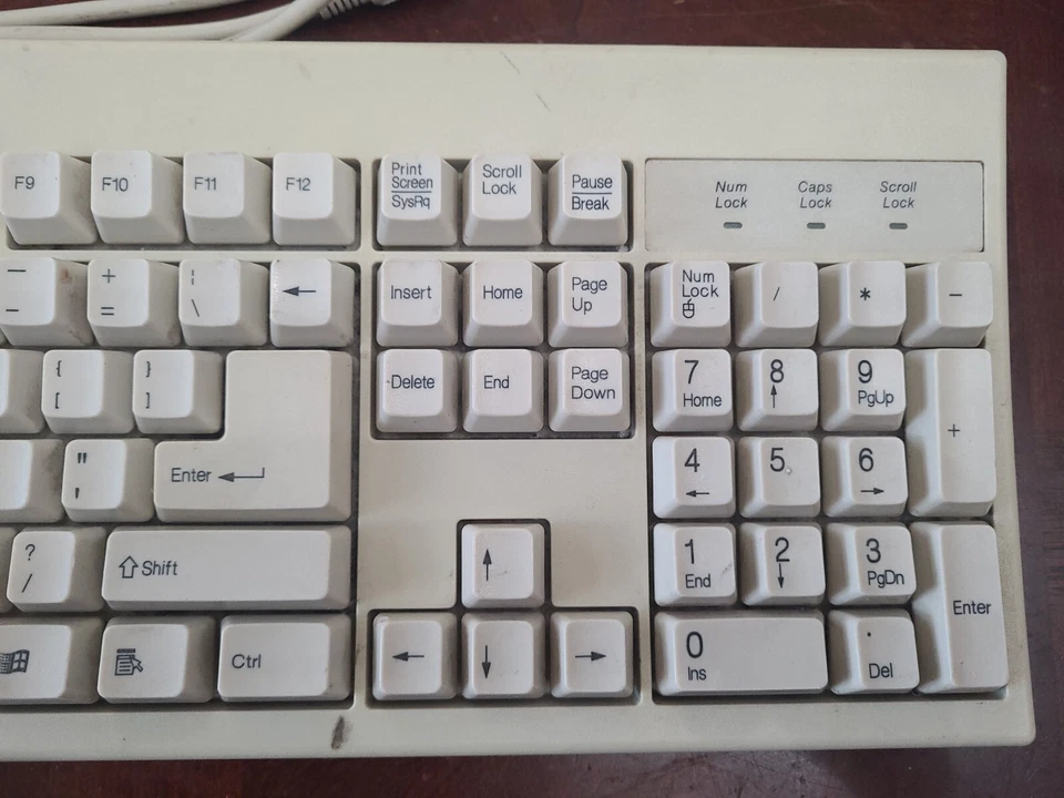 Vintage Chicony KB 2961 Mechanical Keys Keyboard Typing White Office Pc Computer - Image 2 of 4