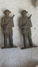 2- US INFANTRY PORT ARMS - GREY IRON CAST STEEL SOLDIER, Unbroken Gun