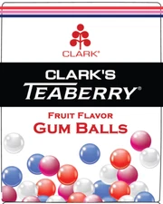 Clark Teaberry Fruit Flavored Gum Balls 
