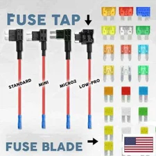 3/5 Car Add-A-Circuit Standard Mini Micro 2 3 Low-Profile Blade Fuse Tap Adapter