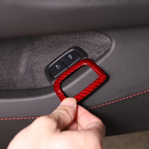 Red Real Carbon Fiber Full Interior Set Decor Cover Trim Kit for Corvette C8 20+ - Picture 130 of 444
