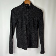 Spyder Active Women  s Small S Pullover 1/4 Zip Athletic Black Gray Long Sleeve