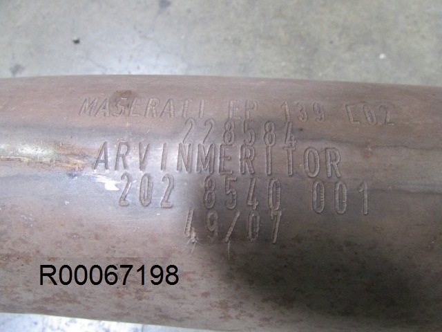 Maserati Granturismo, LH Left Exhaust Pipe, Used, P/N 228584