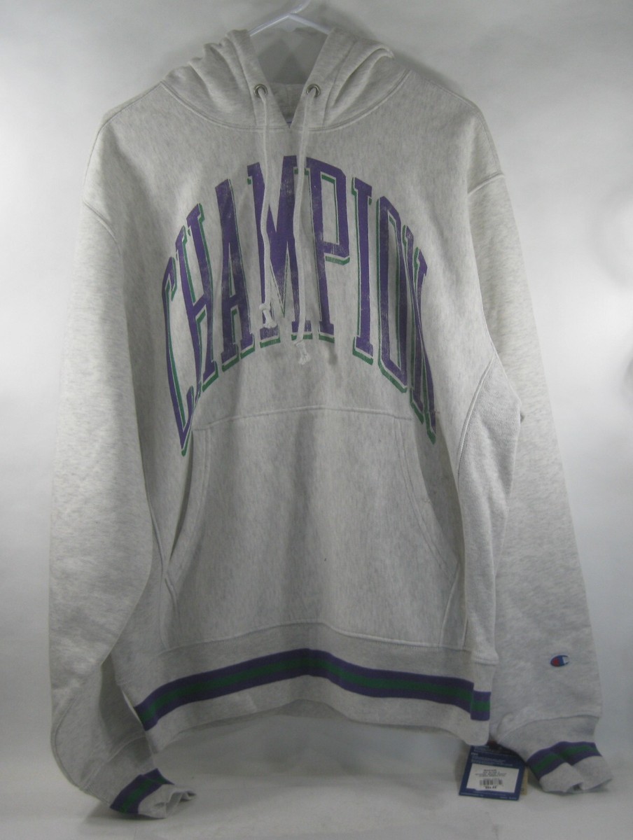 CHAMPION ECO FLEECE GRAY HOODIE MEN SIZE M ***