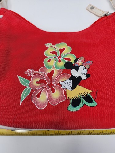 MINNIE MOUSE Flower Graphic Purse & Handbag Red & White Small Shoulder Bag Y2K - Picture 3 of 10