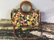 Relic Cross Body Satchel Handbag Brown Beige Black Double Handle H15