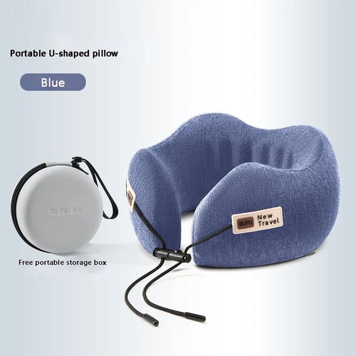 Almohadas para el cuello de espuma viscoelástica en forma de U suaves de rebote lento almohada de viaje espacial para dormir - Imagen 9 de 18