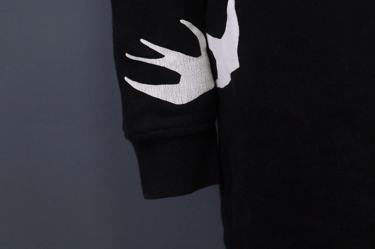 ALEXANDER MCQUEEN Abito ALEXANDER MCCHEEN Black Birds stampato a maniche lunghe lunghezza ginocchio look a strati S