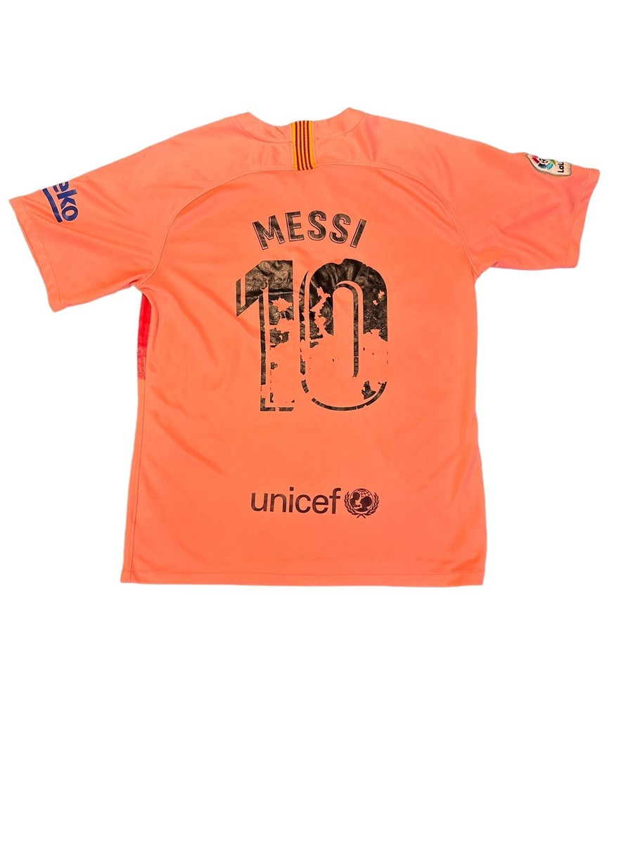 FC Barcelona 2018 / 2019 Messi #10 Nike Third Jersey X-Large Pink