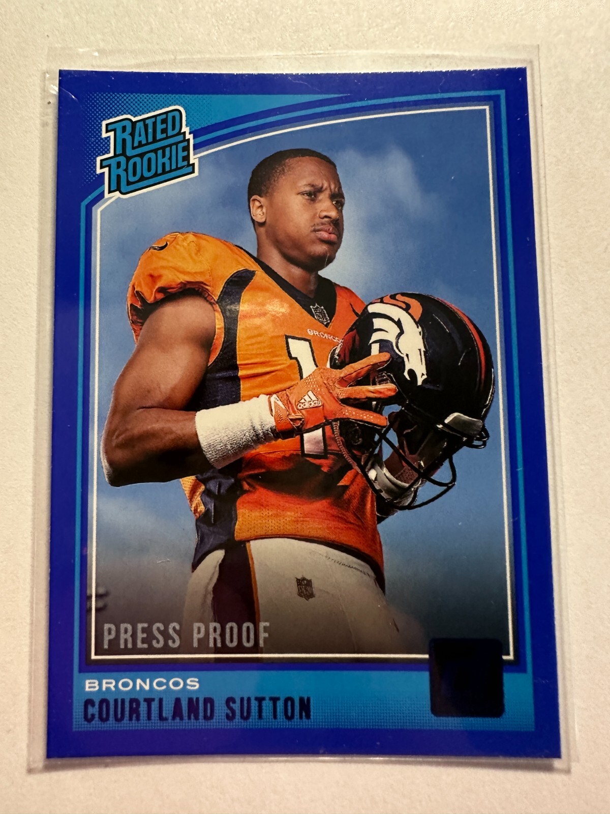 K20,553 - 2018 Donruss Press Proof Blue #312 Courtland Sutton RR