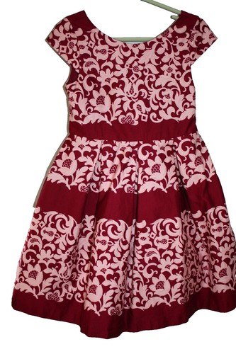 Janie and Jack Eyelet Ruffled Burgundy Girl Toddlers Dress Size 4 | eBay