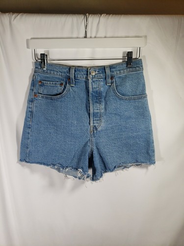 Levi's Ribcage Shorts 27 High Rise Denim Cut Off Jean Shorts