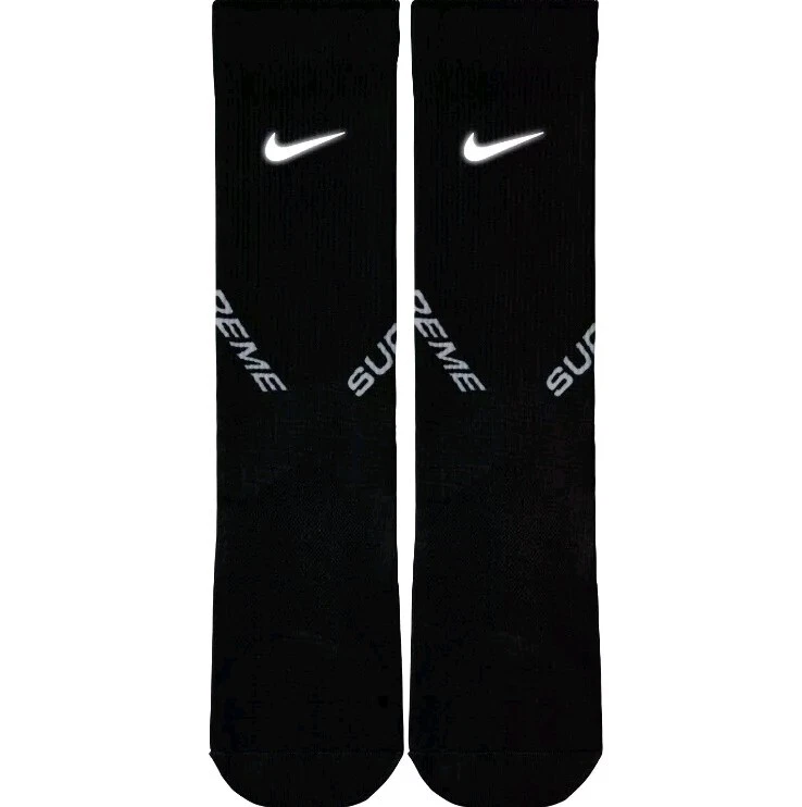 Chaussettes Supreme Nike Crew noires neuves dans leur emballage taille 8 9,5 