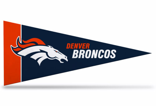 New NFL Denver Broncos Mini Pennant  9"x4" Felt, Made in USA ,Flag  - Picture 1 of 4