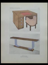LOUIS SOGNOT, FRENCH ART DECO FURNITURE - 1929 POCHOIR - 