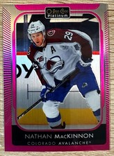 2021-22 OPC PLATINUM HOCKEY NATHAN MacKINNON MATTE PINK SP #19 AVALANCHE!