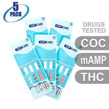 Mintegrity [5pk] 3-Panel Dip Card Urine Drug Test  #MI-WDOA-234