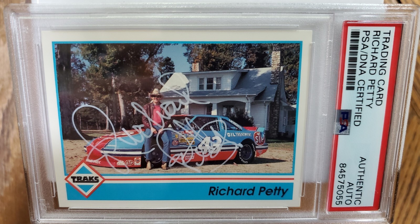 PSA Slabbed 1992 Traks Richard Petty #85 Autographed Signed Card Nascar