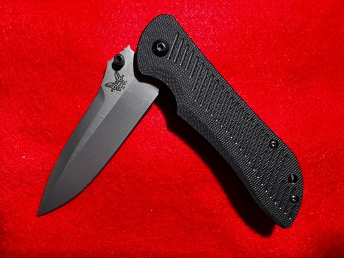 Unused Benchmade 913D2 Nitrous Stryker D2 Titanium Liner G-10 Grip Folding Knife