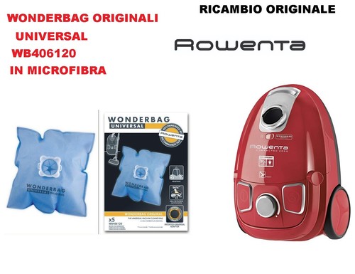 SACCHETTI ASPIRAPOLVERE ROWENTA ORIGINALI WONDERBAG WB406120 UNIVERSAL |  eBay