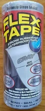 Flex Tape 8" x 5' Super Strong Rubber Waterproof Adhesive Sealant, WHITE