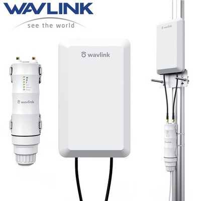 WAVLINK N300 Outdoor WiFi Repeater CPE Kit PtP/PtMP 1,5km 11dBi PoE IP65 Wetter