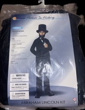 NEW UNUSED Abraham Lincoln Child Size Medium 8-10 California Costume R