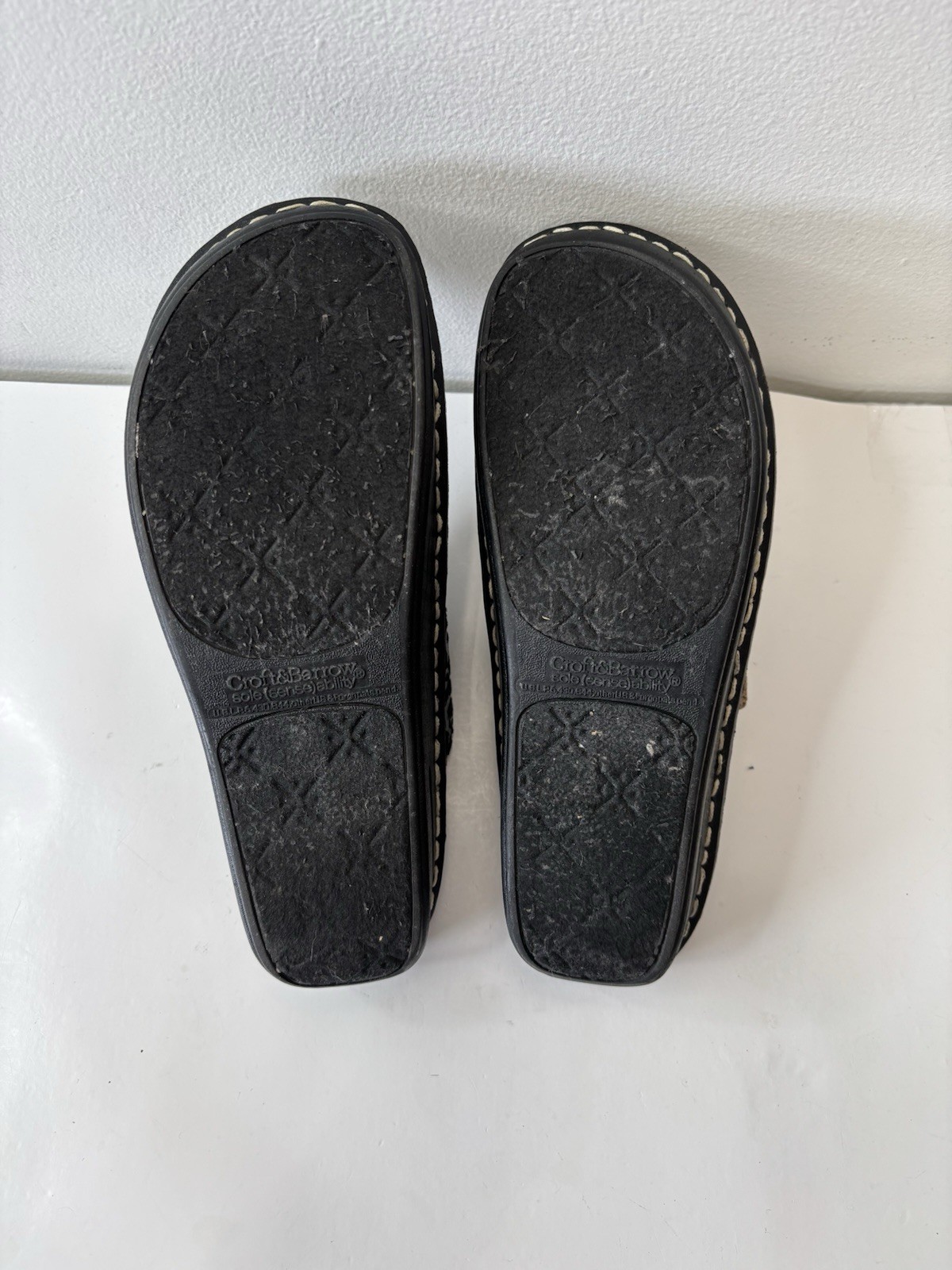 SAOLA Zoccoli da donna Croft & Barrow 7 M suola Sense Ability design stampa nero slip on