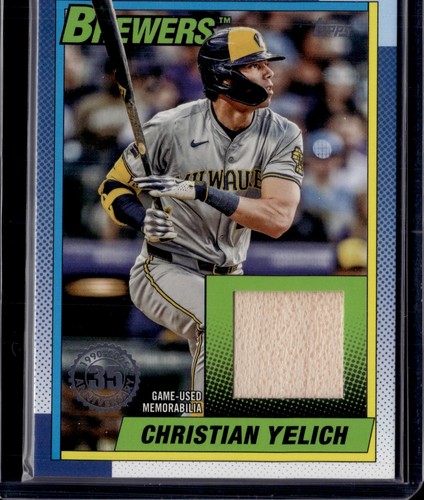 2025 Topps Christian Yelich Game Used Relic 1990 Design #T90R-CY