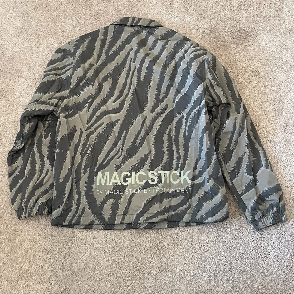 Fila Jacket Mens Green Camo Magic Stick Entertainment White Line - Image 2 of 4