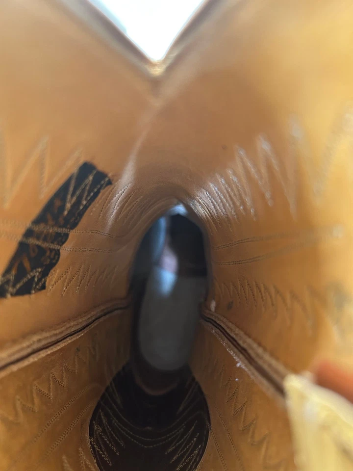 Botas de Vaquero Tony Lama Para Hombre Vintage, Estilo 6214, Talla 6D, Punta de Ala Punta de Piel de Serpiente Foto 4 de 4