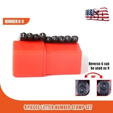 9PCS 1/8" Metal Number, Letter Punch Leather Stamping Kit for Jewelry Making US n