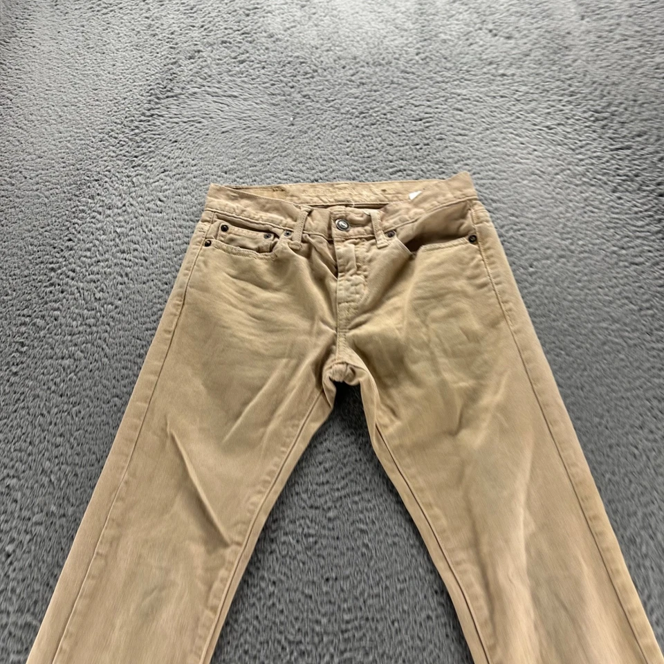 Pantalones de mezclilla ajustados de algodón beige 26x28 American Eagle para hombre Foto 2 de 4